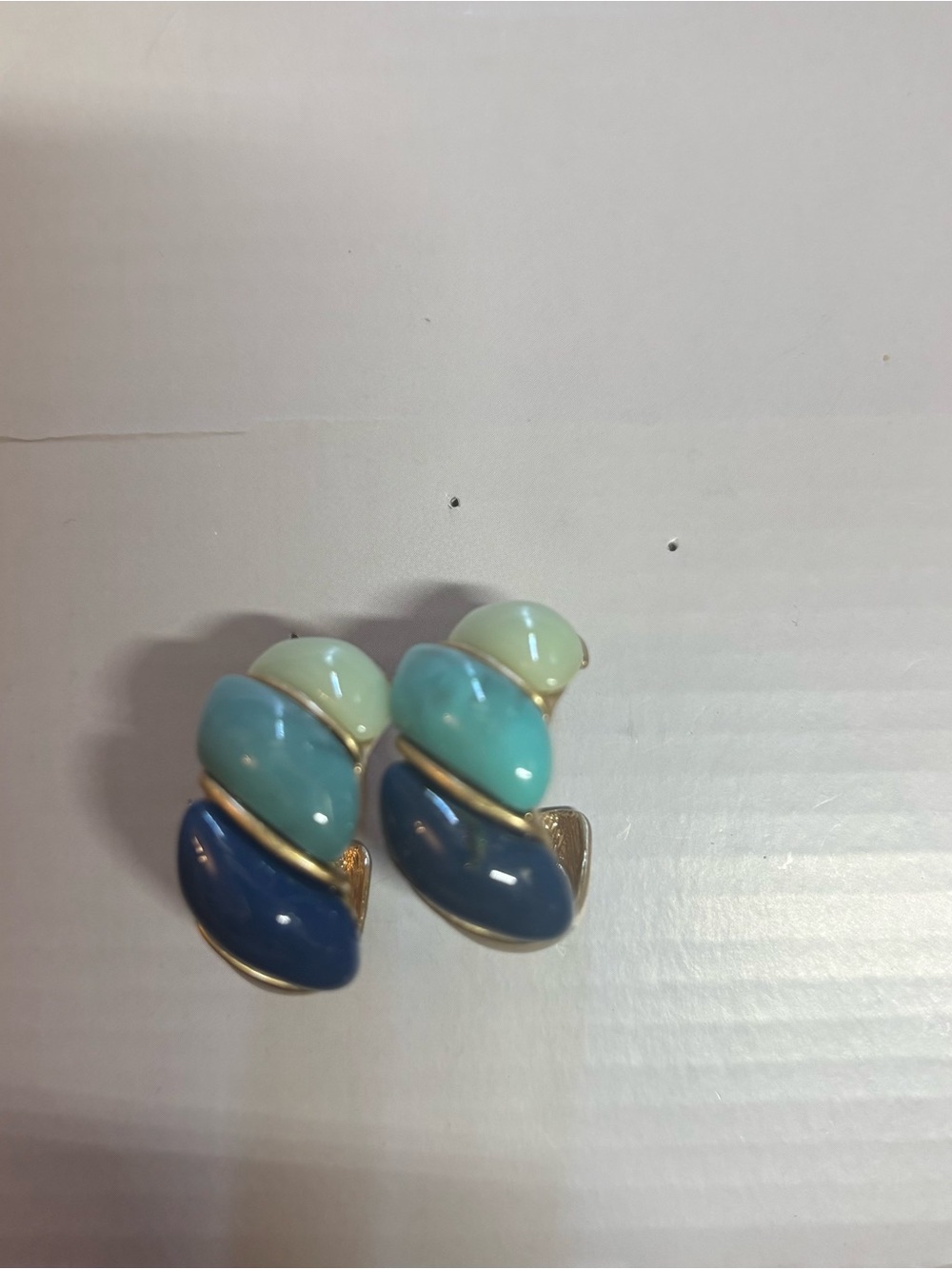 Influence New York Gold-Tone Blue Gradient Earrings women’s Jewelry